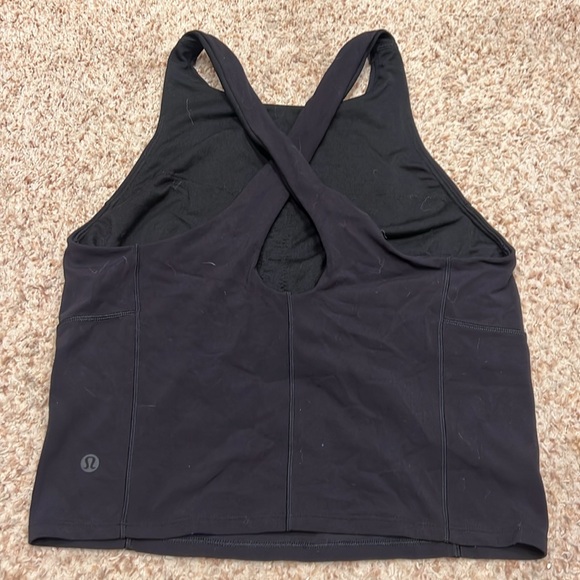 Black Racerback Lululemon Tank Top Size 8 - Picture 2 of 4